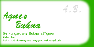 agnes bukna business card